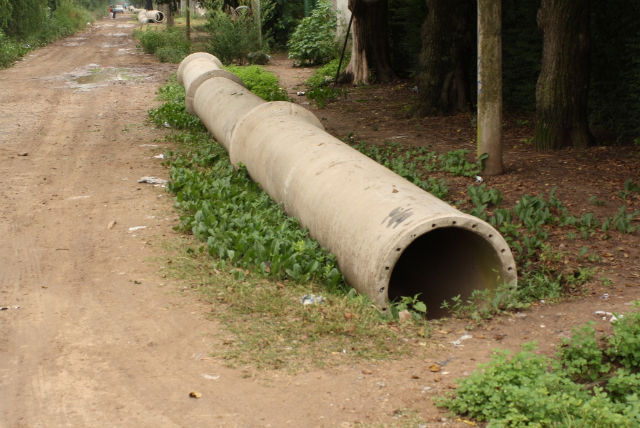 Obras de desagüe pluvial en Lambertuchi