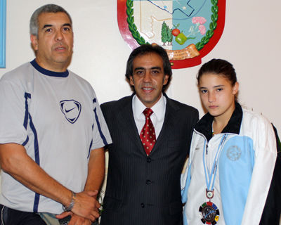 Cuatro meses después, el Intendente felicitó a Fiamma Villarreal