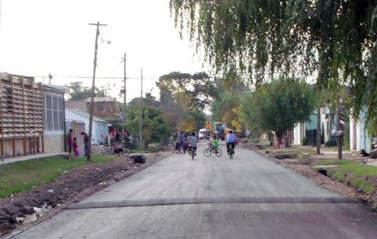 Terminaron seis nuevas cuadras de asfalto en Garín