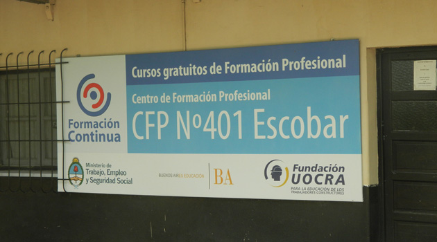 Cursos gratuitos en el Centro de Formación Profesional Nº401 de Escobar