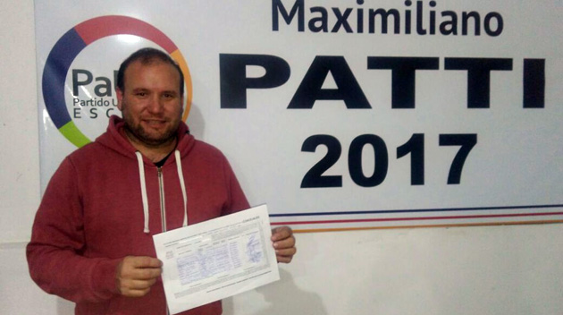 Maximiliano Patti consiguió la boleta de un partido nuevo para poder ser precandidato