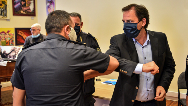 El Intendente encabezó una reunión con la cúpula local de la Policía Bonaerense