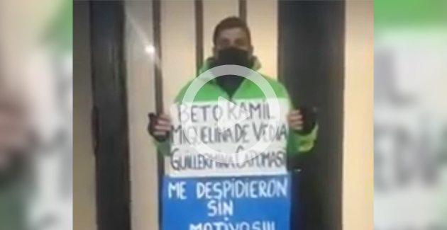 El testimonio del empleado municipal que se encadenó para que lo reincorporen