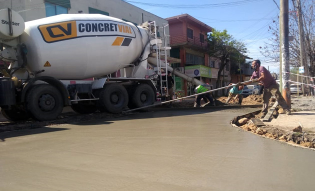 Comenzó la repavimentación del boulevard 5 de Junio en Maquinista Savio