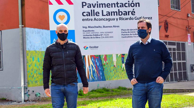 Sujarchuk recorrió la pavimentación de 1.400 metros de la calle Lambaré