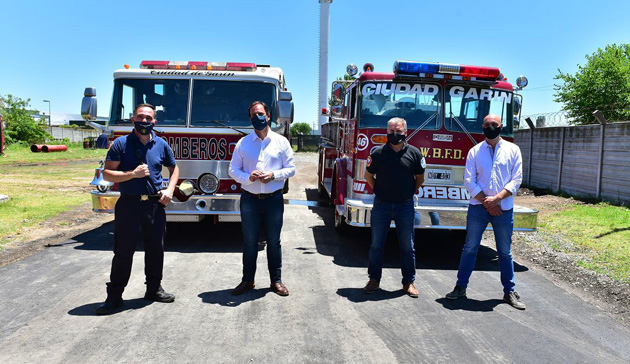 Asfaltaron el acceso al nuevo destacamento de bomberos voluntarios de Garín