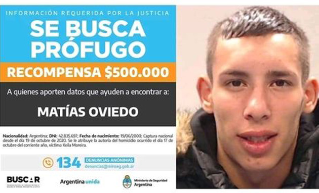 Ofrecen una recompensa de $500.000 para detener a un prófugo de un femicidio