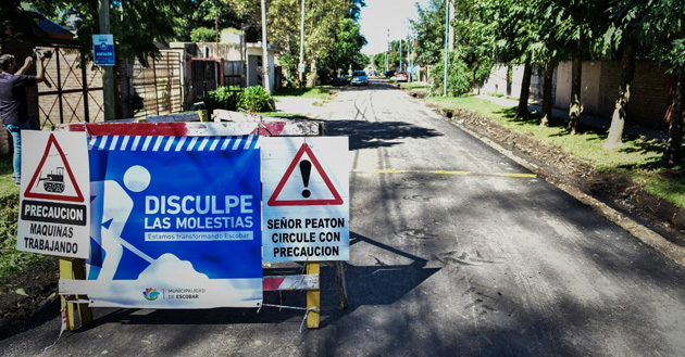 Avanza la repavimentación de 3 kilómetros de la calle José Hernández en Garín
