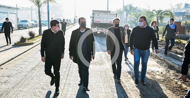 Katopodis y Arroyo recorrieron el ensanche de la ruta 25 entre Escobar y Pilar