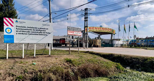 Biogás: Harán una prueba piloto en el mercado de la colectividad boliviana