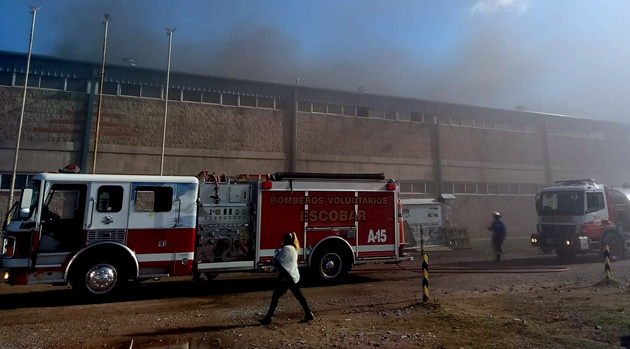 Se incendió la feria de la colectividad boliviana en el barrio Lambertuchi
