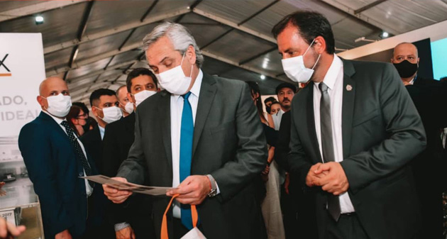 Alberto Fernández y Axel Kicillof participaron de la apertura de Expo Escobar