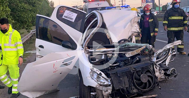 Salían de un boliche en auto y chocaron contra un camión en la Panamericana