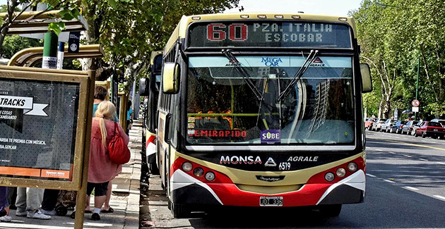 La línea 60 restablecerá el servicio directo entre Escobar y Plaza Italia