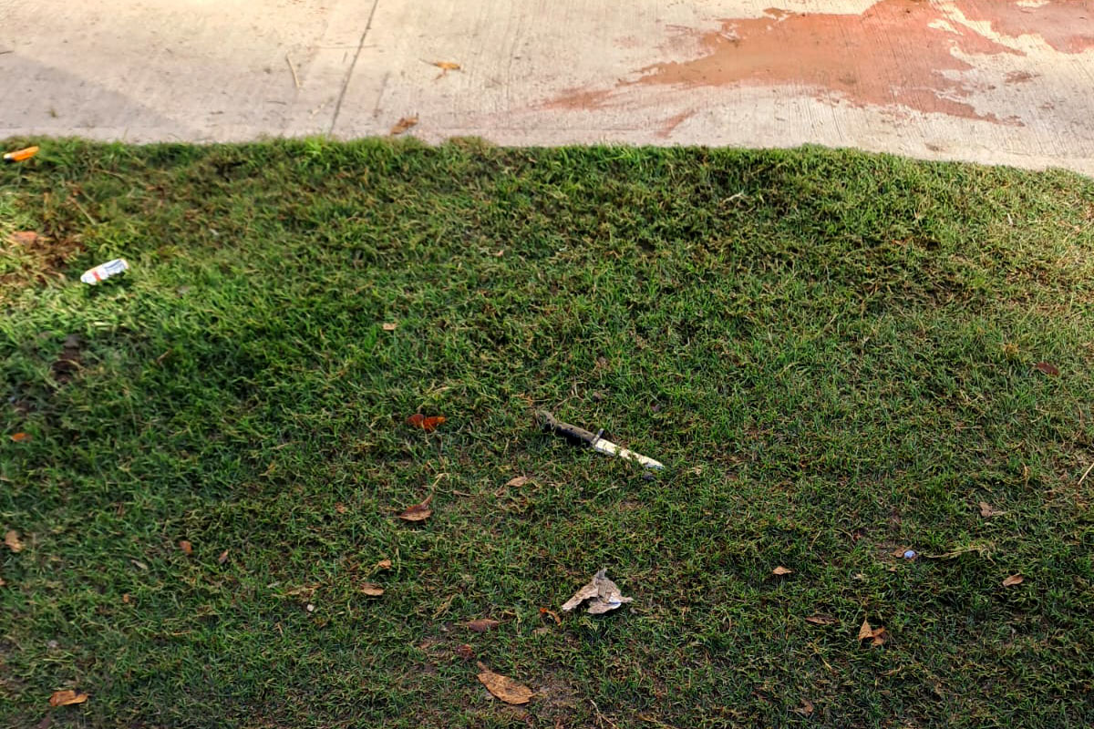 cuchillo usado en el ataque