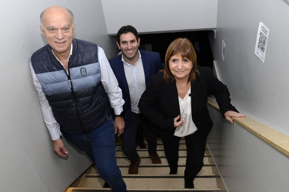 Néstor Grindetti, Walter Klix y Patricia Bullrich