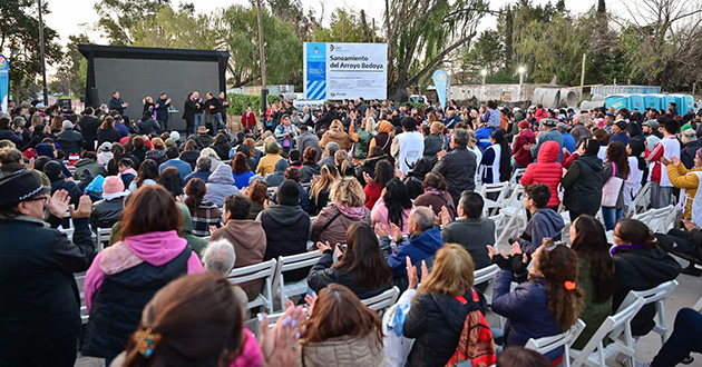 Se inauguró en Garín la primera etapa de saneamiento del Arroyo Bedoya