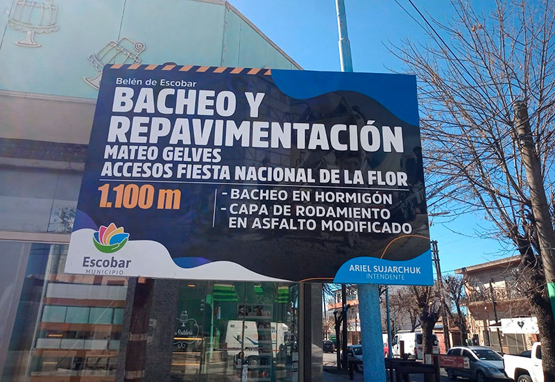 Repavimentación acceso a la Fiesta de la Flor
