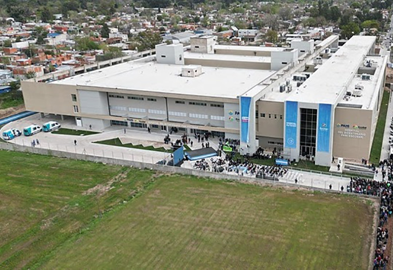 vista aérea del Hospital del Bicentenario de Garín