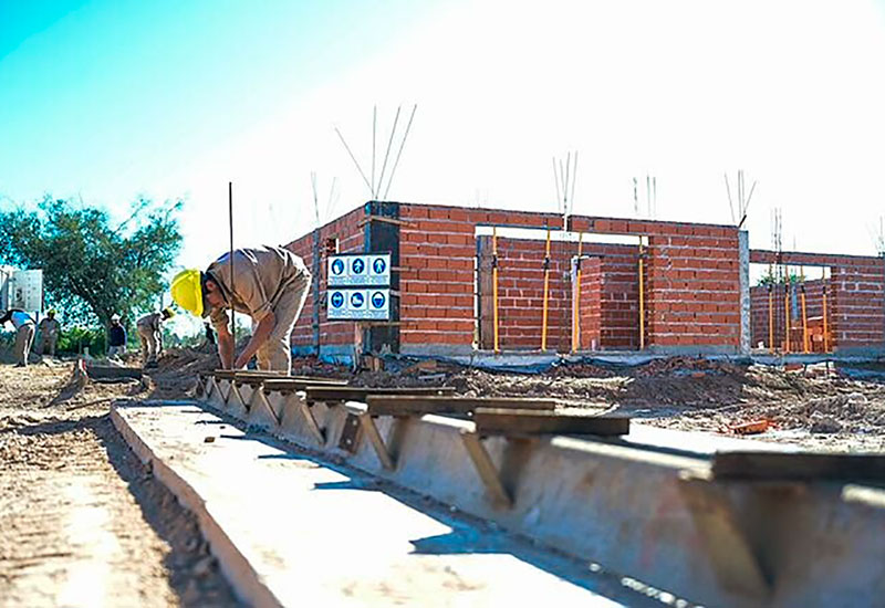 construcción de las viviendas familiares en Mermoz
