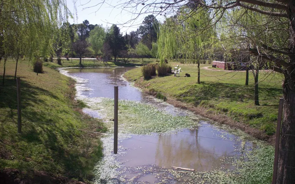 Un country de Loma Verde descargó líquidos cloacales sobre un arroyo