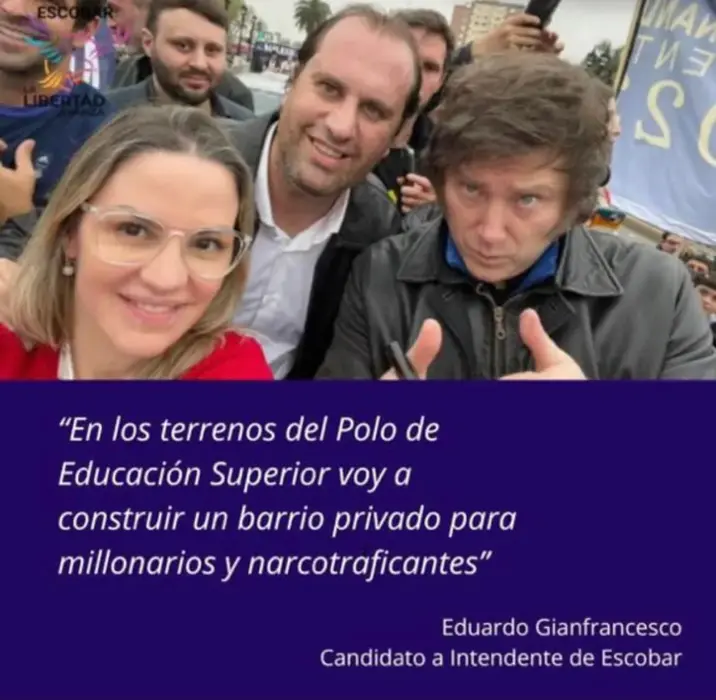 Otra de las publicaciones de Albina Flores contra el candidato a intendente de Milei en Escobar