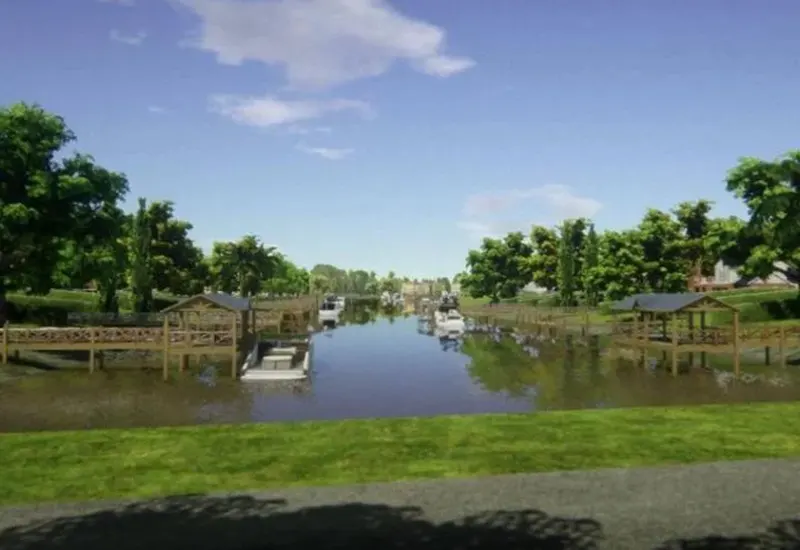 imagen renderizada del futuro barrio náutico