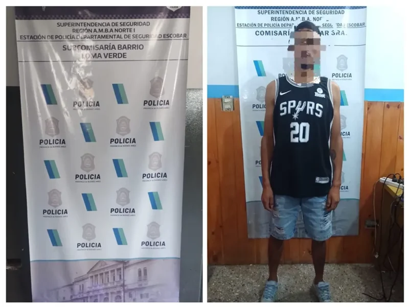 miembro de la banda detenido durante el operativo