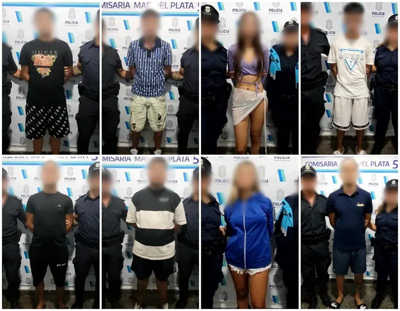 los ocho detenidos por la presunta estafa