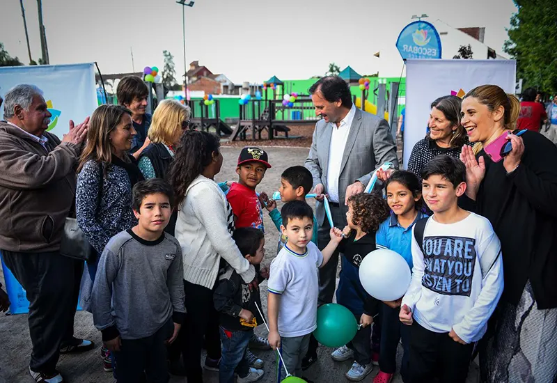 inauguración de la plazoleta, en 2018