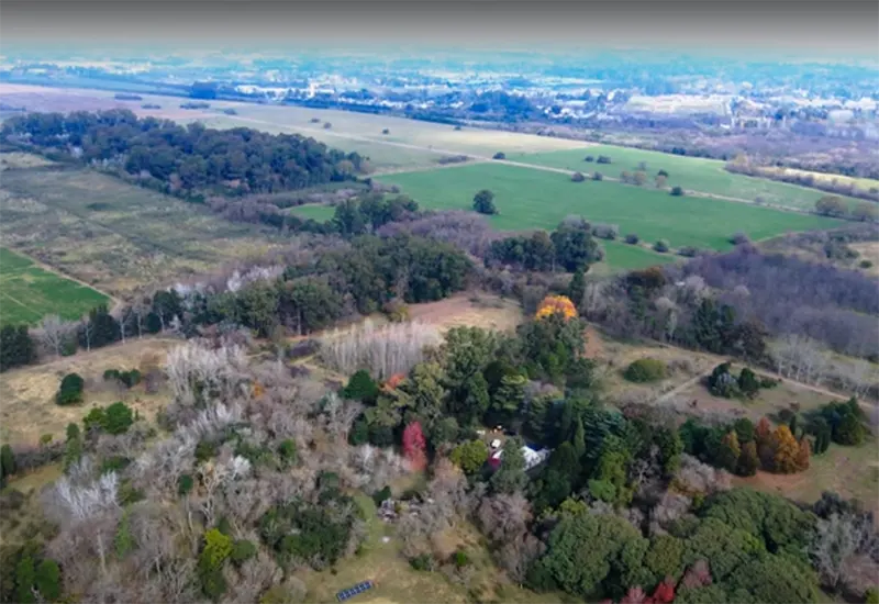 vista aérea del predio de El Cauce