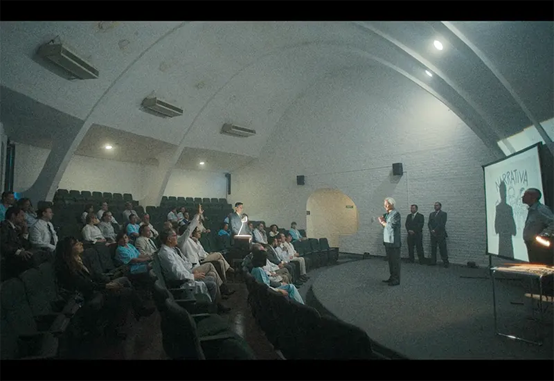 filmación de la serie Coppola en el auditorio de Espacio Mendoza