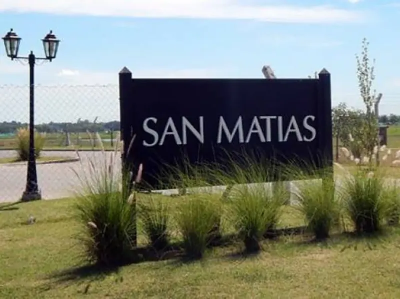 cartel de entrada al barrio San Matías