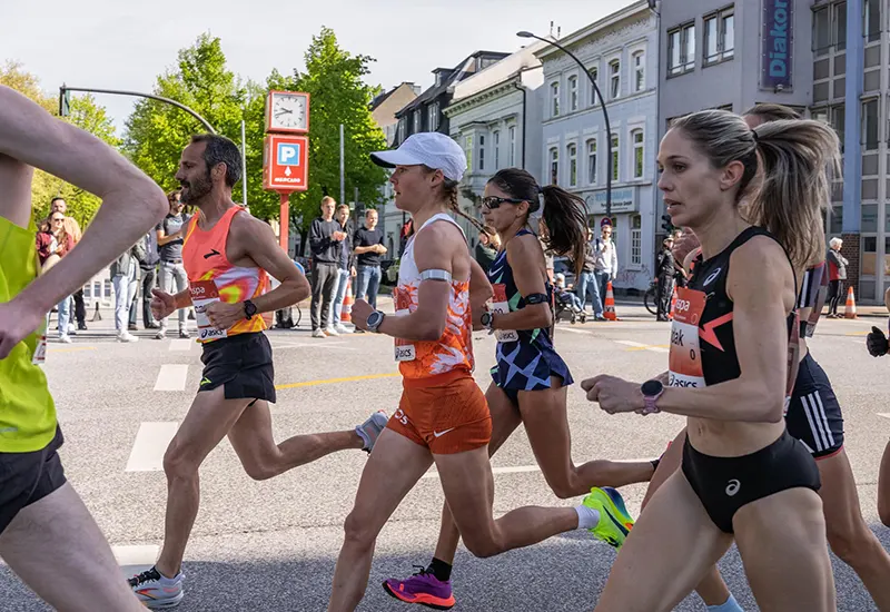Daiana Ocampo en la maratón de Hamburgo