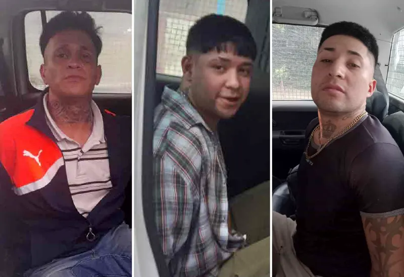 los tres detenidos tras la persecución