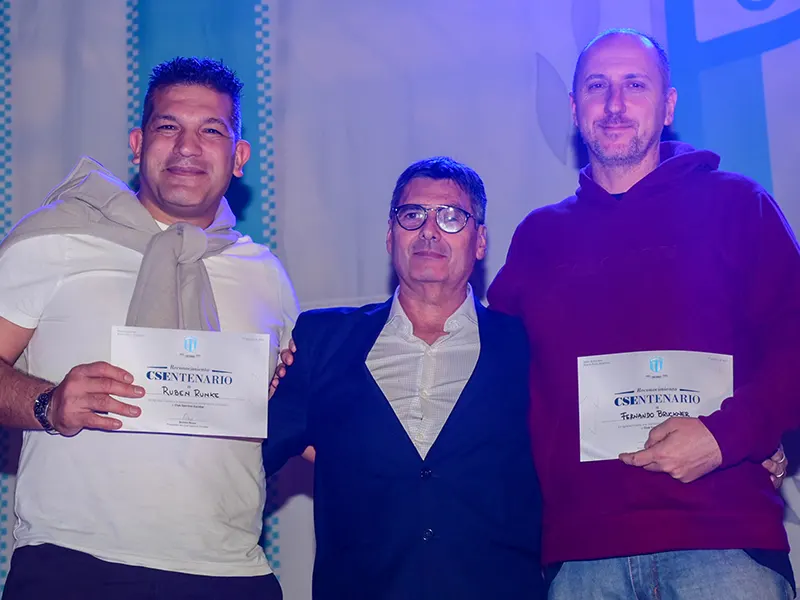Rubén Runke y Fernando Bruckner, ex jugadores de básquet y actuales entrenadores