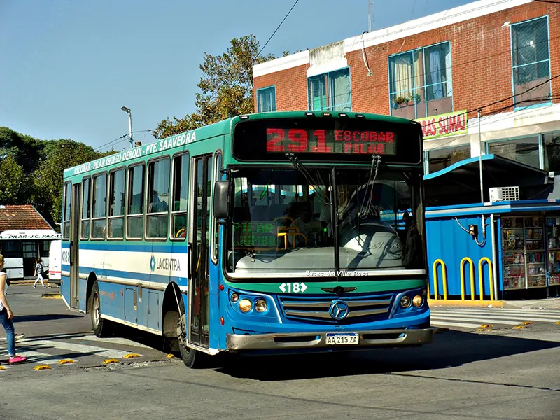un colectivo de la línea 291, donde Miño trabajaba de chofer