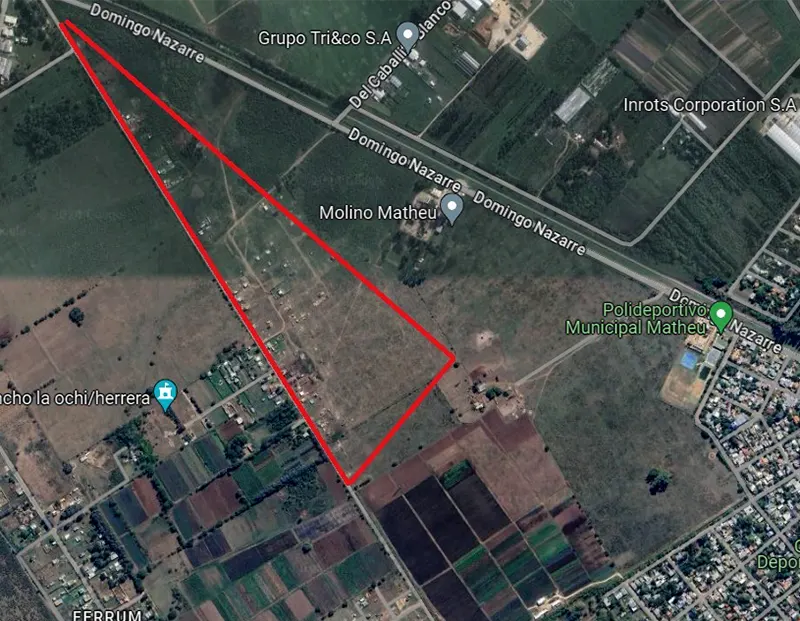 mapa del predio que será desalojado