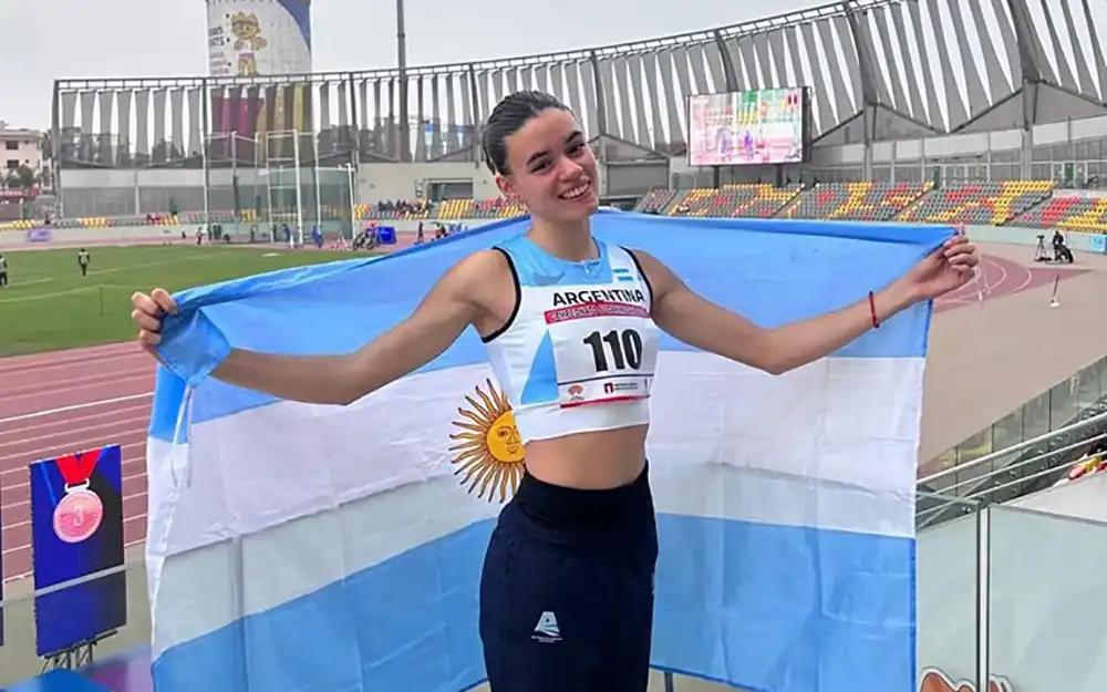 Una atleta escobarense consiguió dos medallas en el Sudamericano Sub 20