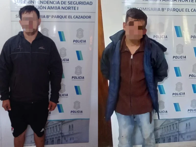La Subcomisaría de El Cazador detuvo a dos hombres por los robos.