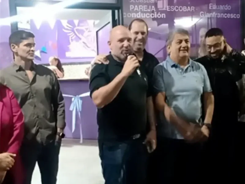 Maxi Patti habló brevemente durante el acto