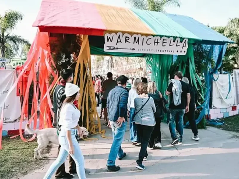 ingreso al festival Warmichella, en una de las ediciones que realizó en Maschwitz