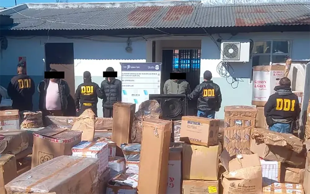 Los detenidos junto a los elementos sustraidos de las mudanzas