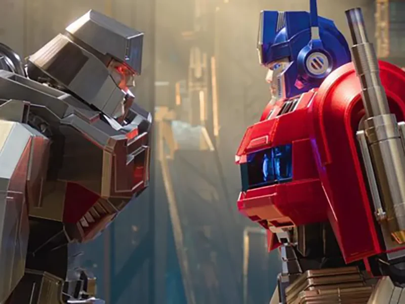 Optimus prime y Megatron se enfrenta en la nueva Transformers One