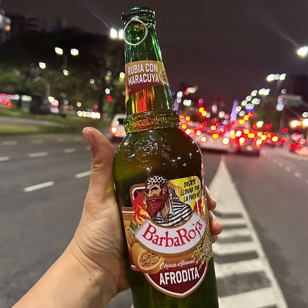 envase de la Cerveza BarbaRoja línea Afrodita