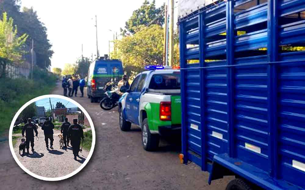 Impresionante operativo policial en Garín: desarticulan cuatro bunkers de droga