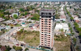 edificio de floreal del sol visto desde un drone