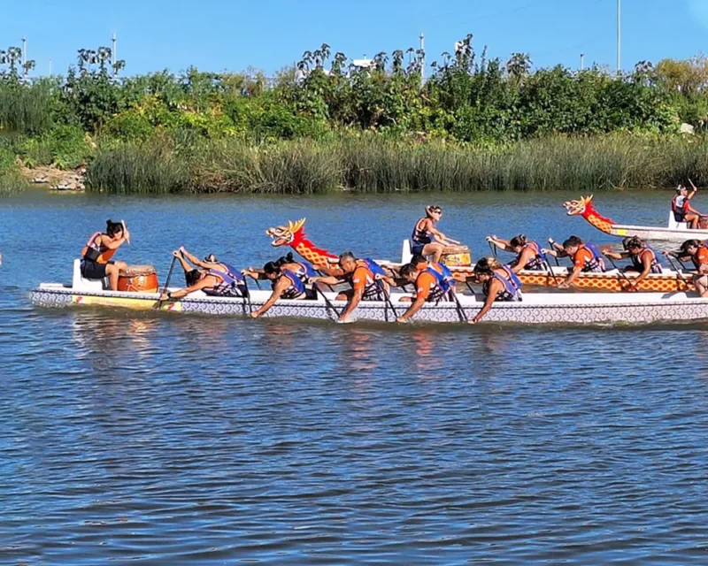 Competencia de bote dragón en Quilmes