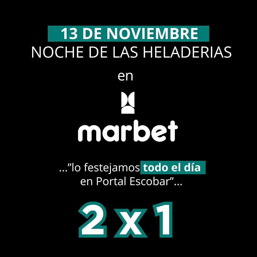promo de heladería Marbet en Escobar