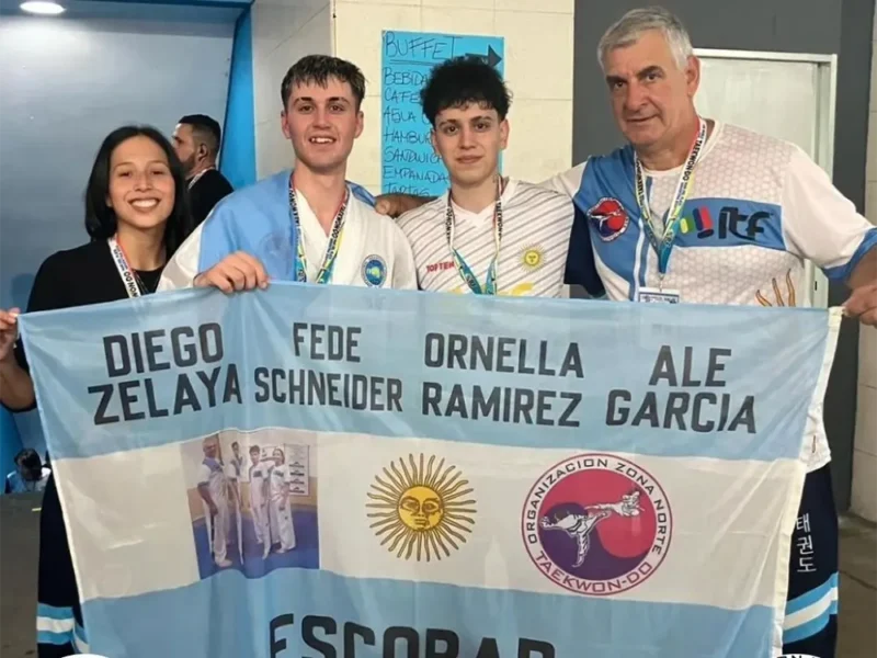 Representantes de la Organización Zona Norte en la Copa del Mundo de Taekwondo ITF